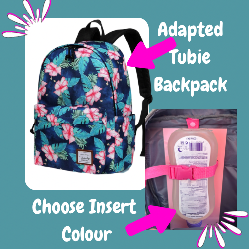 Floral Tube Backpack, Tubie Backpack, Adapted Backpack