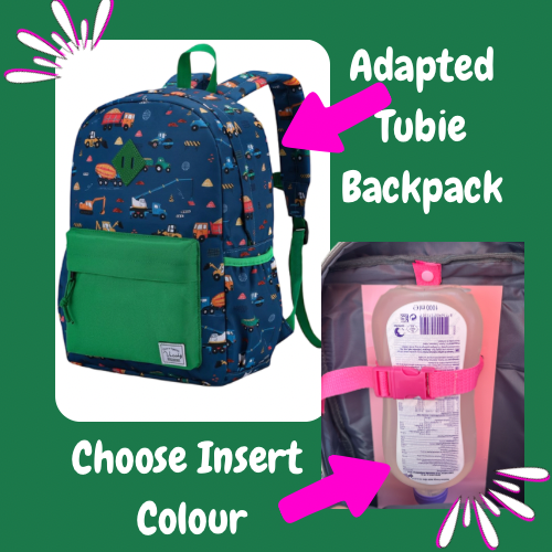 2+yrs Truck Feeding Tube Backpack, Tubie Backpack, Adapted Backpack