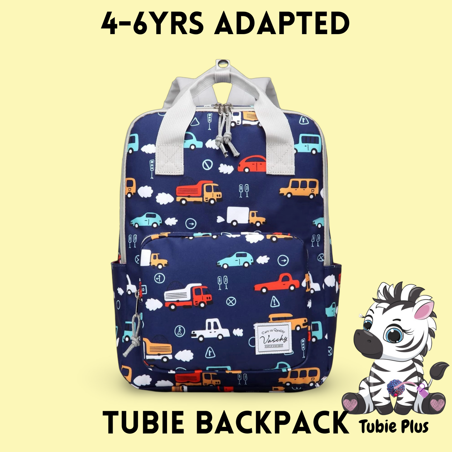 4+ Truck Feeding Tube Backpack, Tubie Backpack, Adapted Backpack