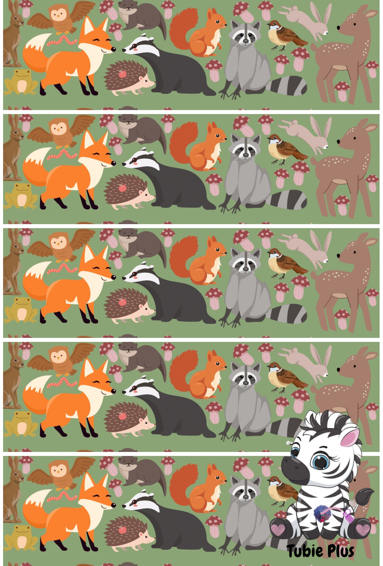 Countryside Animals Print Strip | Full | Small