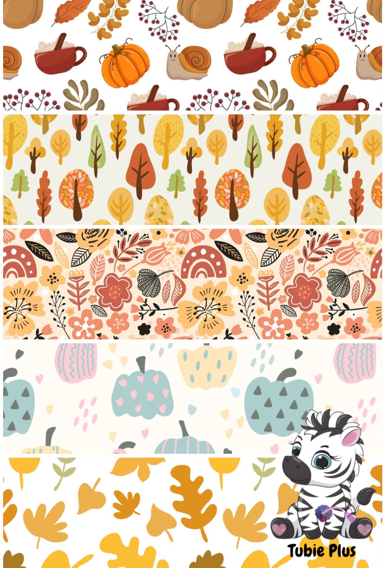 Autumnal Mix Print Strip | Small