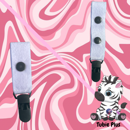 Pink Paint Print Tubie Clip