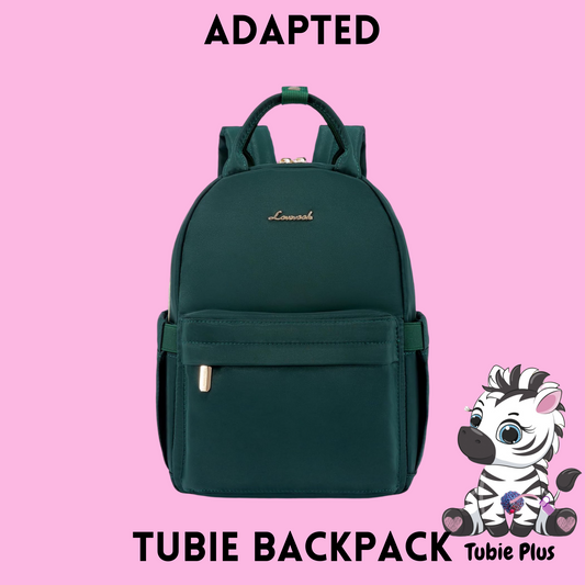 Green Mini 500ml Feeding Tube Backpack, Tubie Backpack, Adapted Backpack