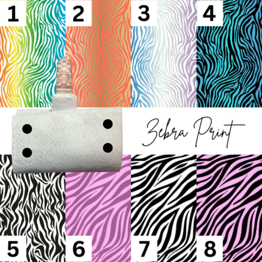 Zebra Print Tubie Pouch