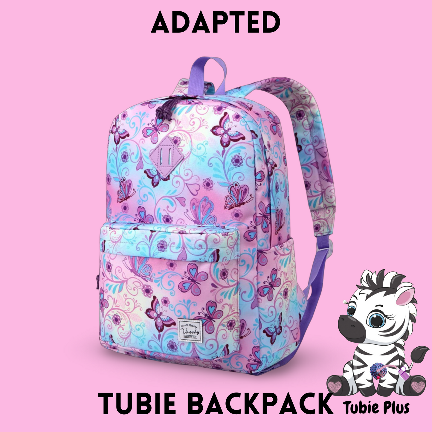 Butterfly Feeding Tube Backpack, Tubie Backpack, Adapted Backpack