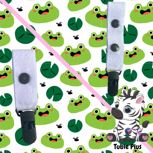 Frog Print Tubie Clip