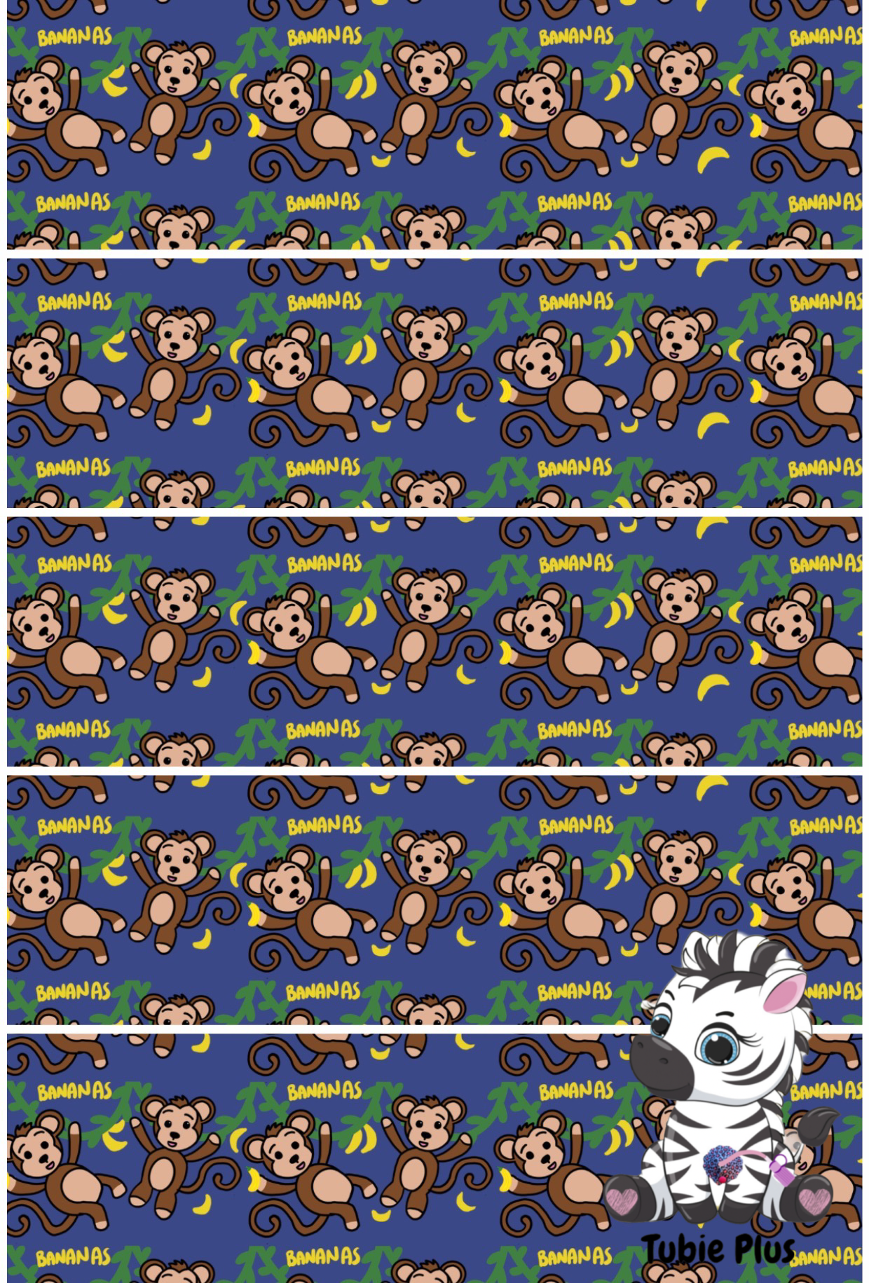 Monkey Print Strip | Full | Small