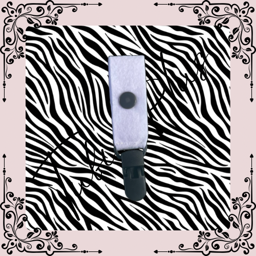 Zebra Print Small Tubie Clip