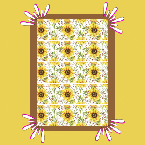 Sunflower Floral Print Strip | Full | Small