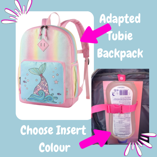 4-6yrs Mermaid Tube Backpack, Tubie Backpack, Adapted Backpack