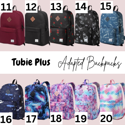 Adapted Backpack, Tubie Backpack, Adapted Backpack