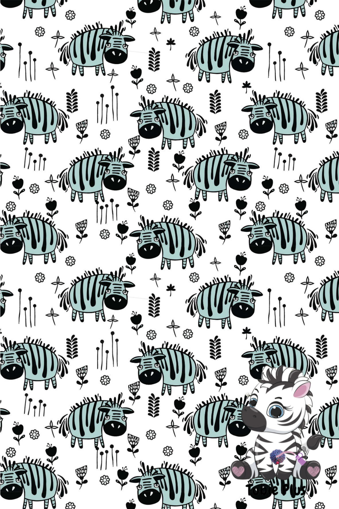 Tired Zebra Print Strip | Full | Small