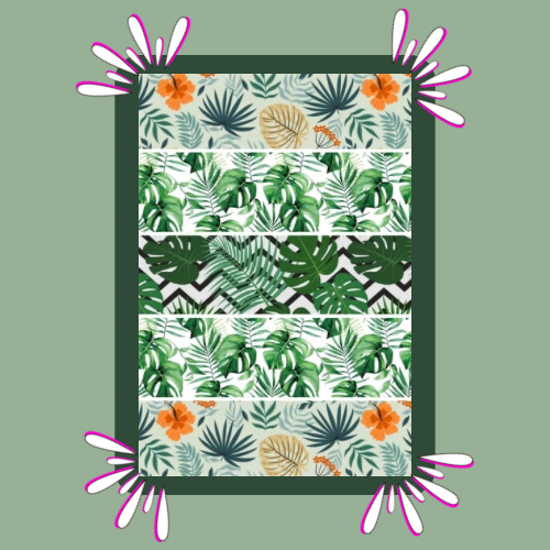 Palm Leaf Mix Print Strip | Small