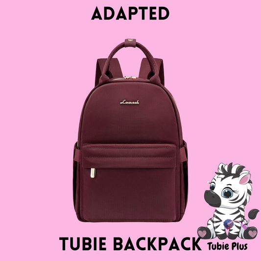 Red Mini 500ml Feeding Tube Backpack, Tubie Backpack, Adapted Backpack