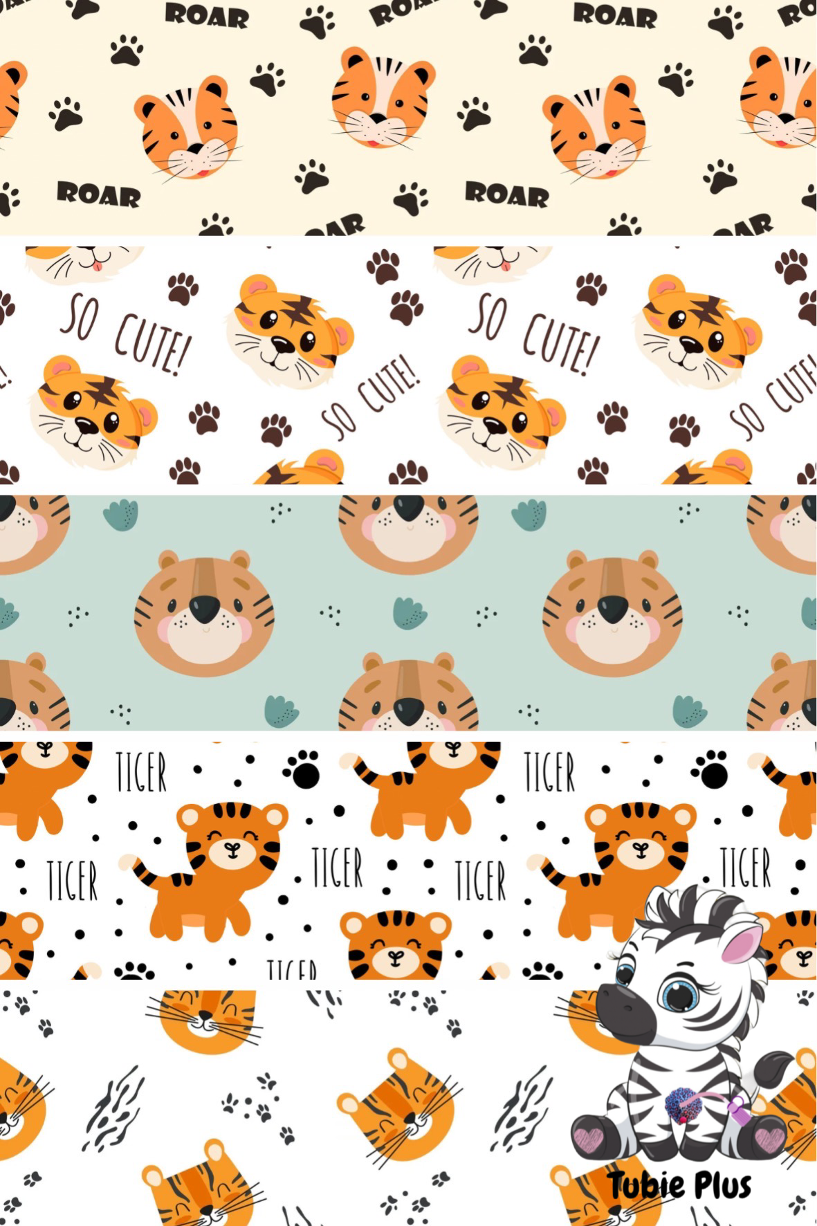 Tiger Mix Print Strip | Small