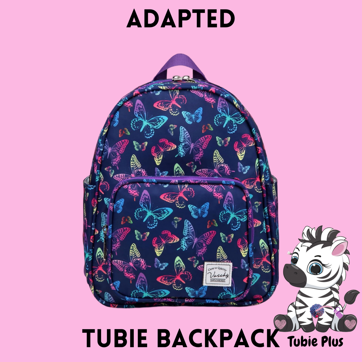 Butterfly 500ml Feeding Tube Backpack, Tubie Backpack, Adapted Backpack