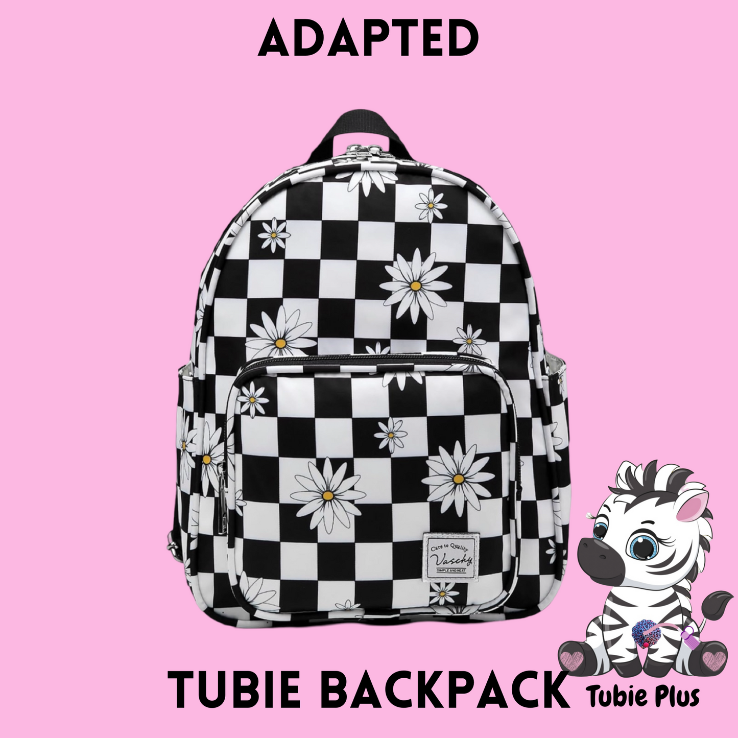 Daisy Check 500ml Feeding Tube Backpack, Tubie Backpack, Adapted Backpack