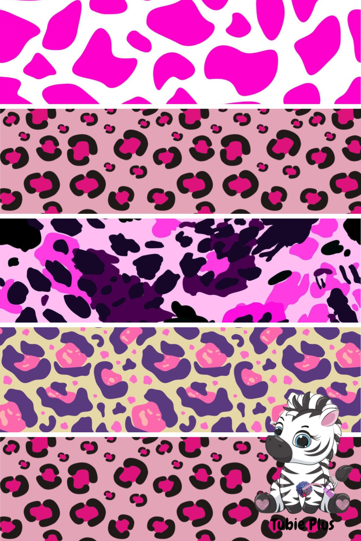 Pink Animal Mix Print Strip | Small