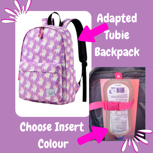 Unicorn Tube Backpack, Tubie Backpack, Adapted Backpack