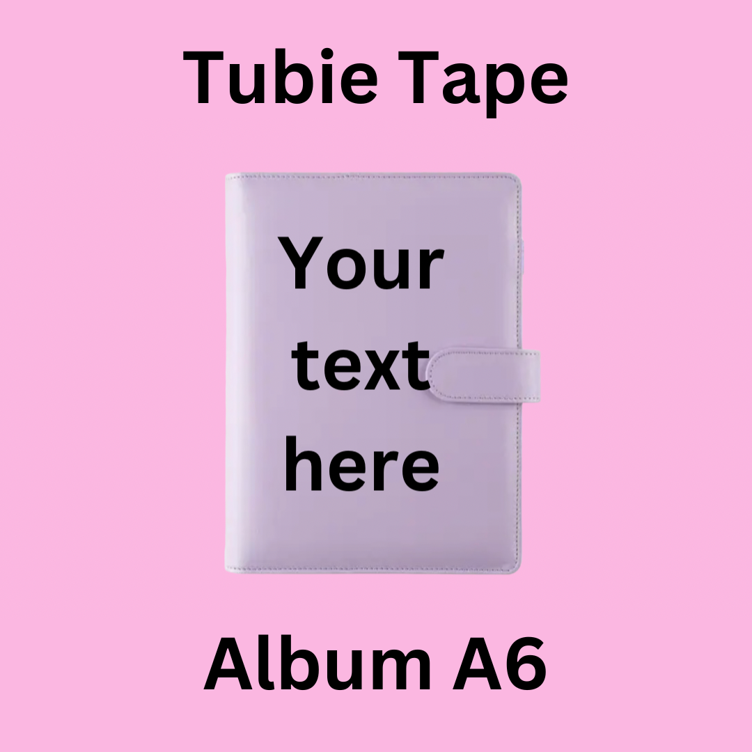 A5/A6 Lilac Personalised Tubie Tape Album, Tubie Accessories Organiser