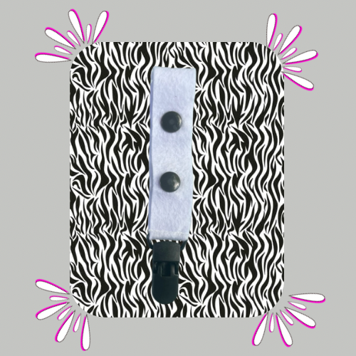 Zebra Print Large Tubie Clip