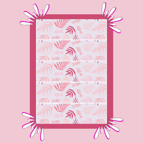 Boho Pink Fern Tubie Tape