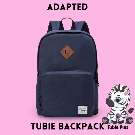 Navy Feeding Tube Backpack, Tubie Backpack, Adapted Backpack