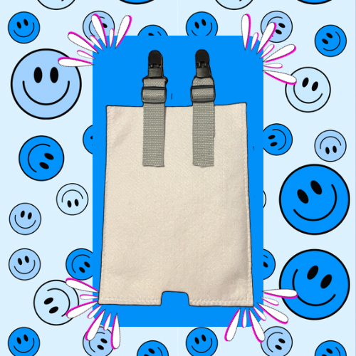 Blue Smiley Drainage Bag Cover