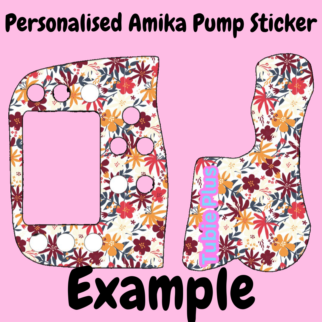 Personalised Amika Pump Sticker | Glossy Finish